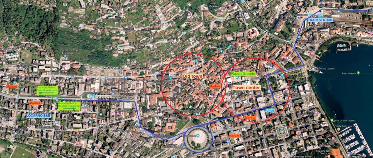 Locarno, Casa Pioda - Nahe Zentrum, Mit Balkon Und Parkplatz Exteriér fotografie